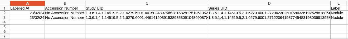 Label Project csv Image